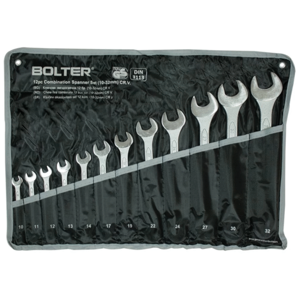 BOLTER LT14739 – Сет обрачести клучеви, 12 парчиња (10–32 мм), Cr-V