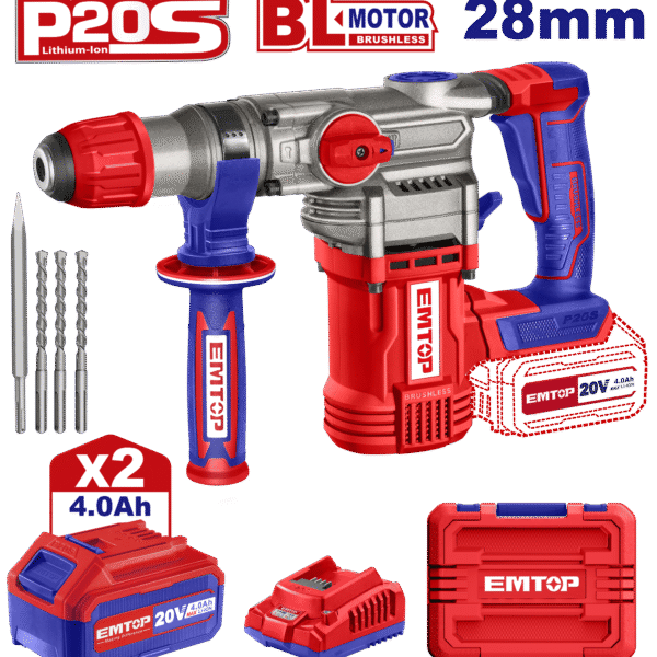 Батериска дупчалка-чекан ELRH202286 Emtop