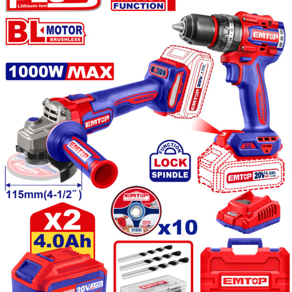 Комплет одвртувач и брусилка ECKL20273 Emtop