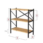 Полица со метална конструкција Крафт - атлантик - Image 2