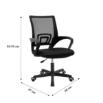 Работен стол Lorenzo Chrome црн - Image 2