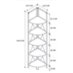 Аголна полица Викторија - бела - Image 2