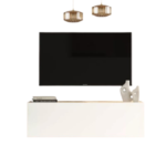 ТВ комода Arte - атлантик/бела