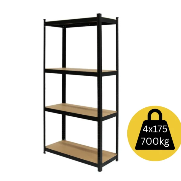 МЕТАЛЕН РАФТ MAX BG3511400 180Х90Х40 4X175KG МЕТАЛ/МЕДИЈАПАН  ЦРН