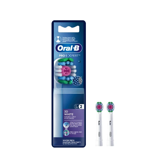 РЕЗЕРВНИ ЧЕТКИ REFILL ORAL B 3D WHITE 2P