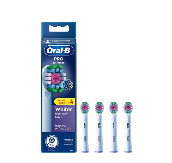 РЕЗЕРВНИ ЧЕТКИ REFILL ORAL B 3D WHITE 4P