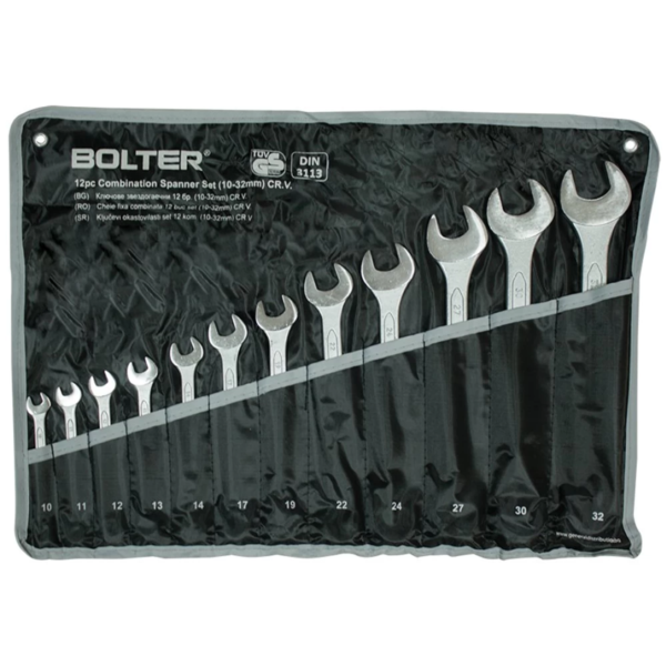 BOLTER LT14739 – Сет обрачести клучеви, 12 парчиња (10–32 мм), Cr-V