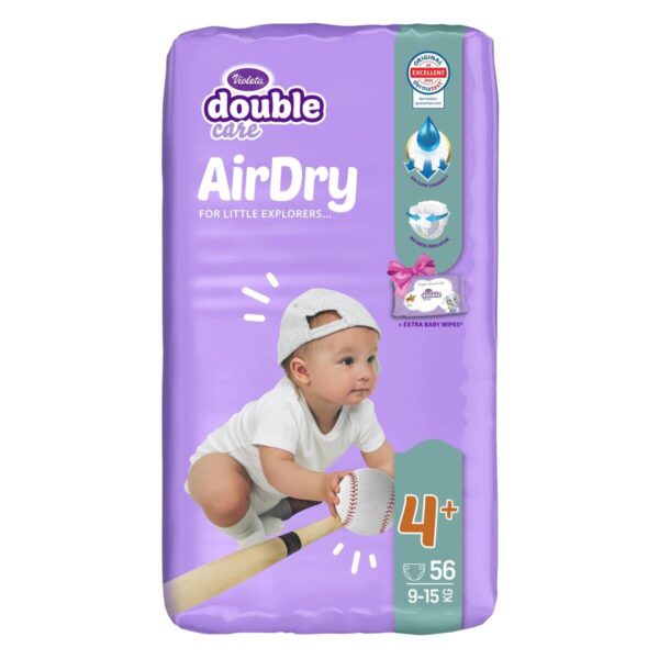 Violeta double care пелени бр.4+ 9-20kg, 56 пелени