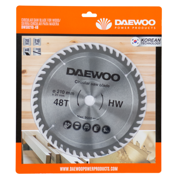 Daewoo DWSB210-48 Кружна пила за дрво 210x20x48T