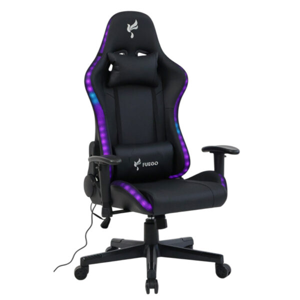 Gaming Chair Fuego GC14 RGB – Столица со RGB осветлување за максимален стил и удобност