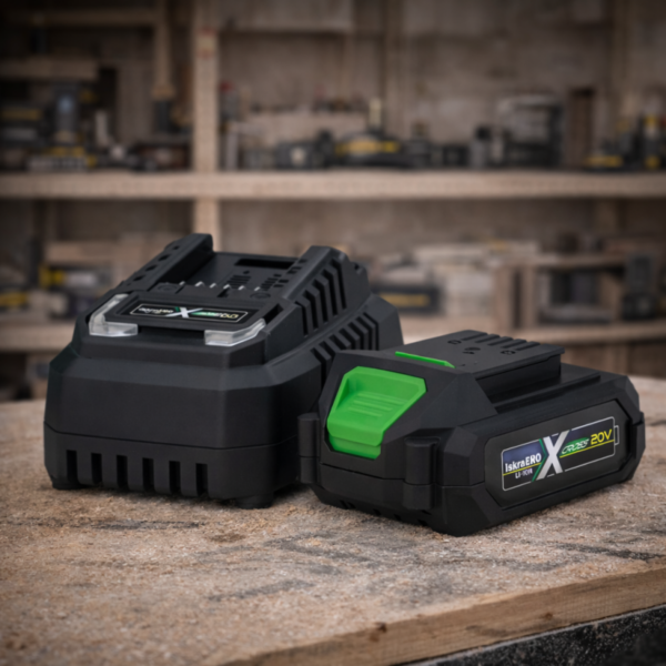 ISKRA ERO Сет Li-ion батерија + брз полнач IEX-BP-2020 + IEX-FC-20V – 20V 2.0Ah, 70W (2,4A)