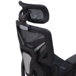 Менаџерски стол Ergonic – црн (со потпирач за нозе и механизам за релаксација) - Image 6