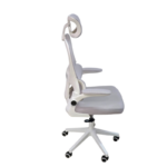 Работен стол Focus сив (ергономски, мрежа, лумбален држач 34×20 cm) - Image 3