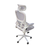 Работен стол Focus сив (ергономски, мрежа, лумбален држач 34×20 cm) - Image 4