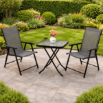 VERANO Бистро сет маса + 2 склопливи столици HY-005 (Мрежа)