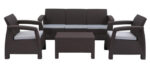 VERANO Гарнитура за двор (Outdoor Sofa Set) TX-T020 – PP пластика + клуб маса - Image 2