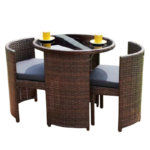 VERANO Компактен bistro сет со 2 столчиња што се вклопуваат + маса 60×60×72 cm - Image 6