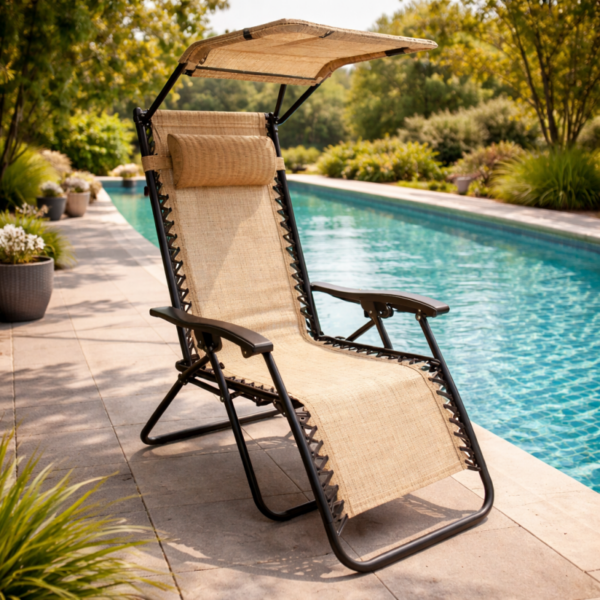 VERANO Zero Gravity релакс лежалка со мини чадор (Sun Shade)