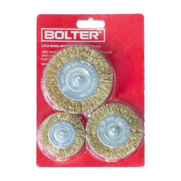 XG53960 3-делен сет четки  месингани 2"/2-1/2"/3"