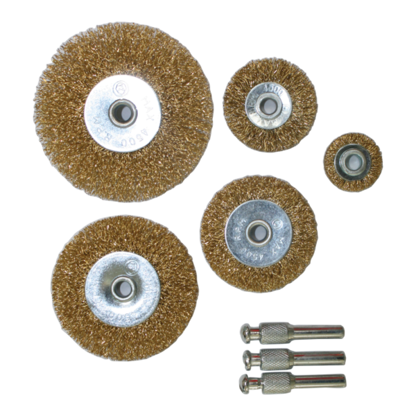 XG53961 7-делен сет  месингани четки 1"/1.5"/2"/2.5"/6"