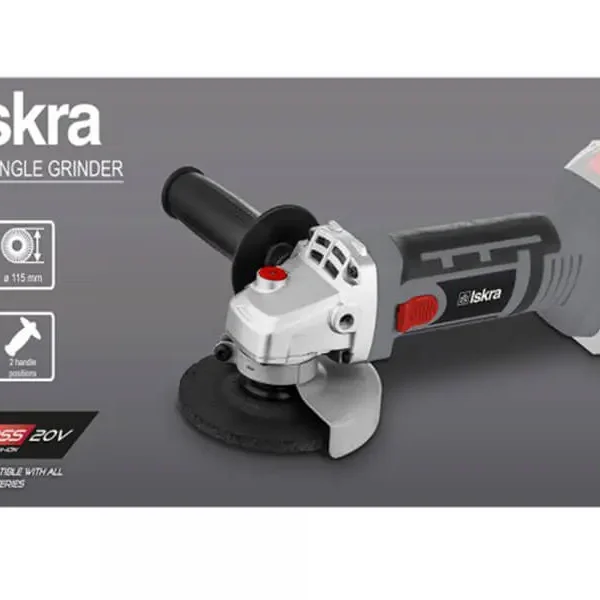 ISKRA ERO Акумулаторска аголна брусилка IEX-BAG200 – 20V, 125 mm, без четкички, променлива брзина (2500–10000)