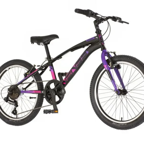 Venssini Arcadia 20" – Детски велосипед (црно-виолетов)