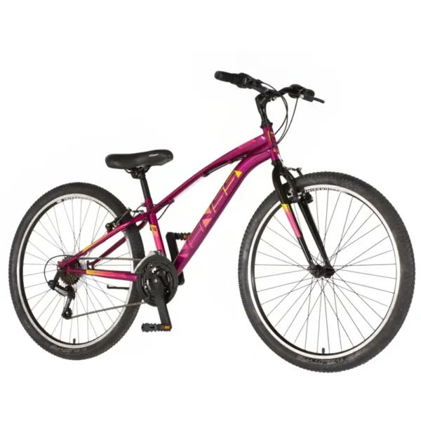 Venssini Arcadia 26” – Женски планински велосипед (бордо-розе, 18 брзини)
