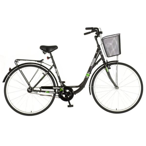 VENSSINI градски велосипед Diamante 28" 17", V-Brake + контра, сиво-зелен