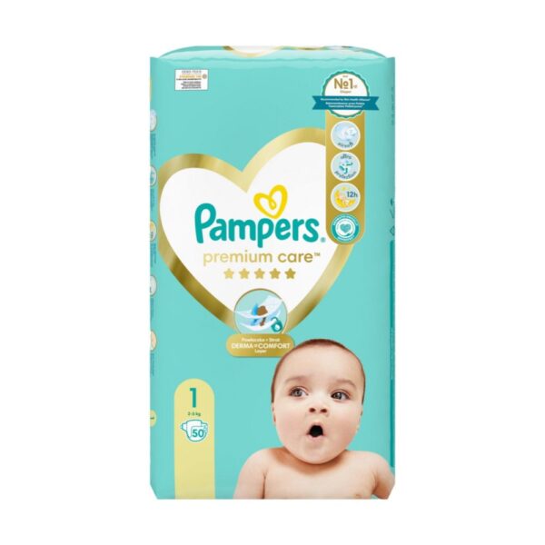 PEL.PAMPERS PREMIUM CARE NEW BORN 1-CA 2-5KG X 50 peleni