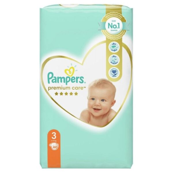 PEL.PAMPERS PREMIUM CARE 3- KA X 60peleni
