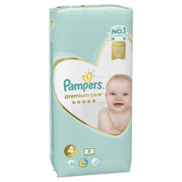 PEL.PAMPERS PREMIUM CARE 4- KA 9-14kg.X 52 peleni
