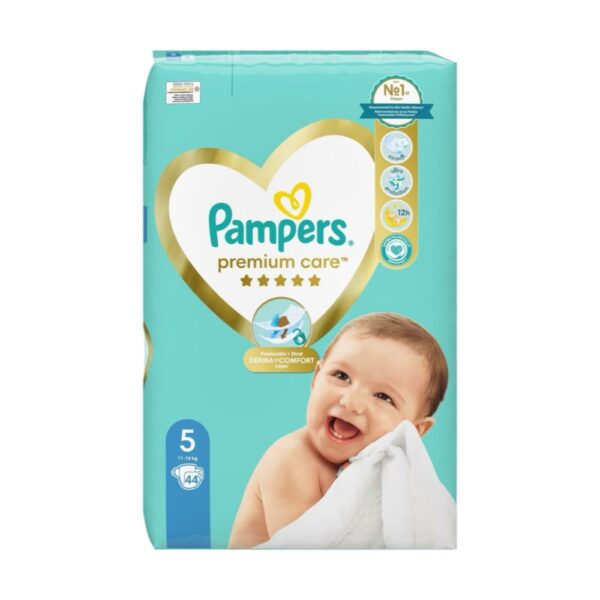 PEL.PAMPERS PREMIUM CARE 5-KA 11-16kg X 44 peleni