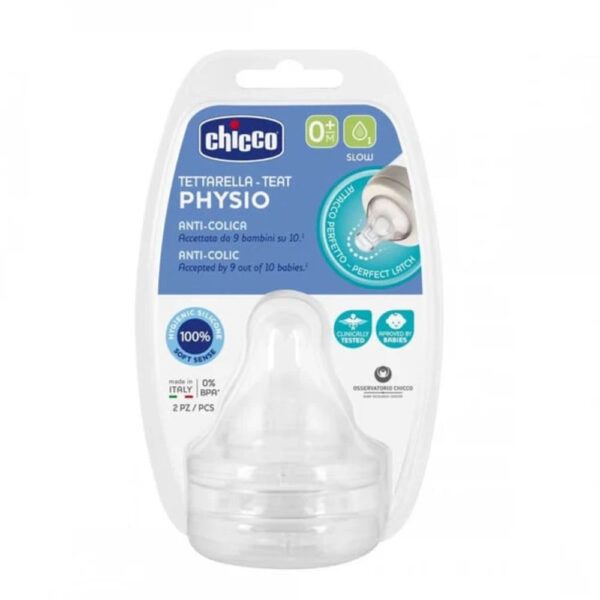 CHICCO CUCLA SILIKONSKA SISE PHYSIO X2 0+