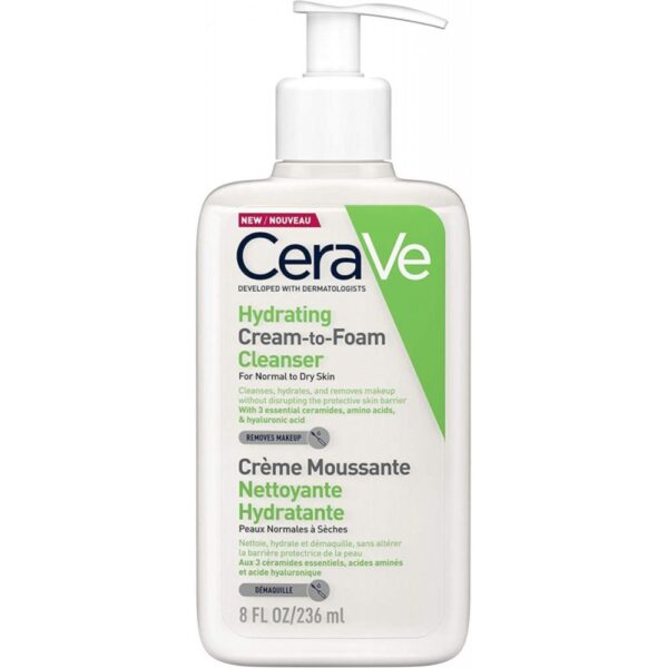CERAVE MB296800 HYDRATING CREAM-TO-FOAM CLEANSER 236 ML