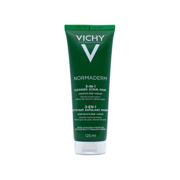VICHY M3502700 NORMADERM 3 IN 1 SCRUB MASK 125ML.