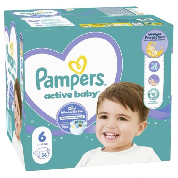 PEL.PAMPERS GIANT 6 13-18KG/56