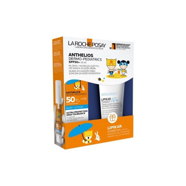 LA ROCHE SET ANTHELIOS BABY LOTION SPF50 50ML + LIPIKAR SYNDET 100ML 50ML