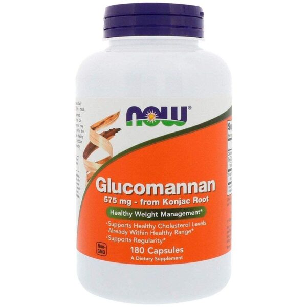NOW GLUCOMANNAN 575MG/180 VCPS