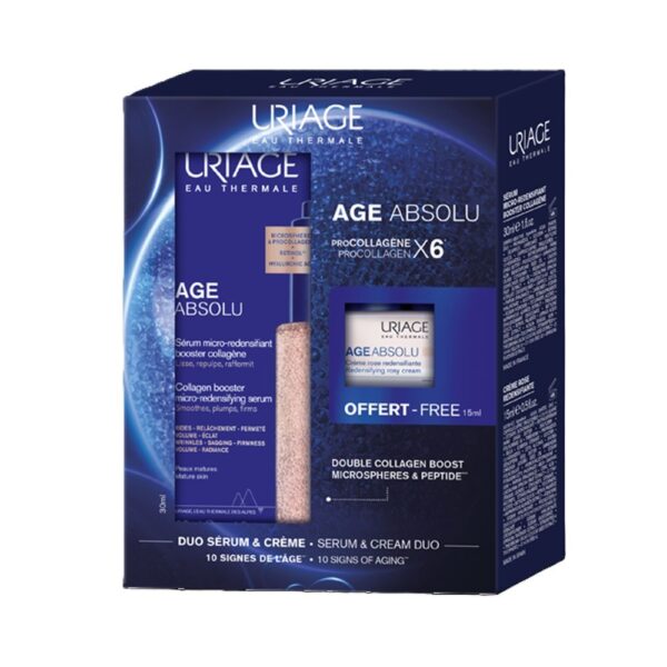 URIAGE SET AGE ABSOLU SERUM 30ML + AGE ABSOLU KREM 15ML