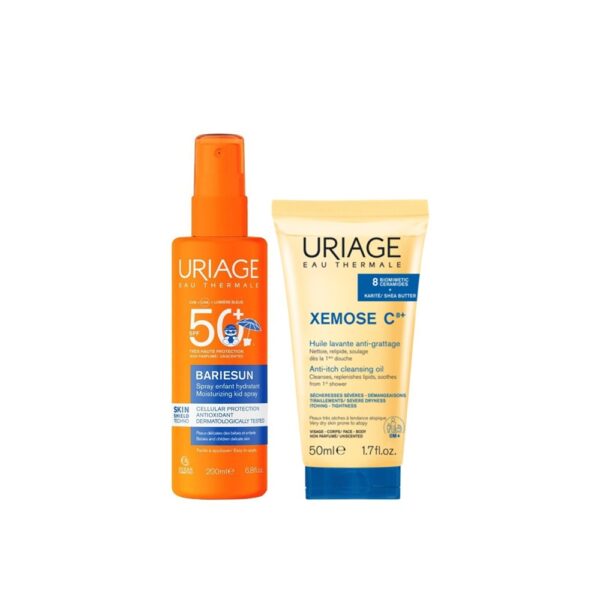 URIAGE SET BARIESUN MOISTURIZING KID SPRAY SPF50+ 200ML + XEMOSE C8 AN= TIITCH CLEASING OIL 50ML